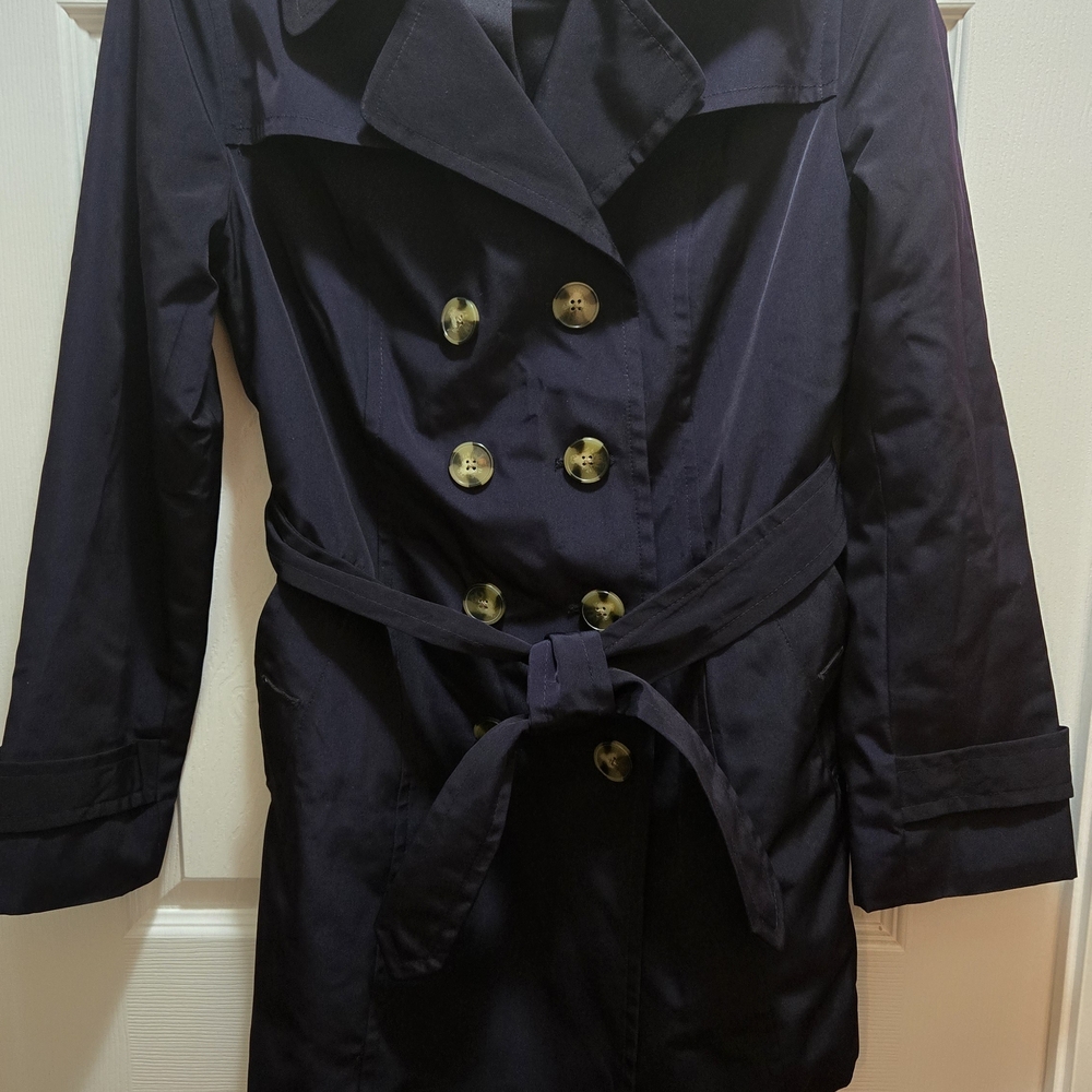 London Fog Dark Purple Trench Coat